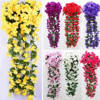 220 шт./1 букет, искусственный фиолетовый цветок с пятью лепестками, подвесное растение розовый