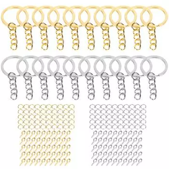 220 шт., разделенные брелки, кольца, буквы, цифры, кулон, шпильки для глаз для украшения поделок