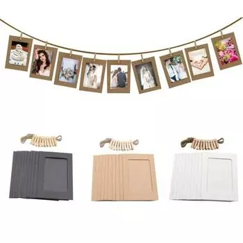 220 см 6-дюймовая фоторамка с зажимами для фотографий, детский душ, декор для дня рождения 6 inch чёрный