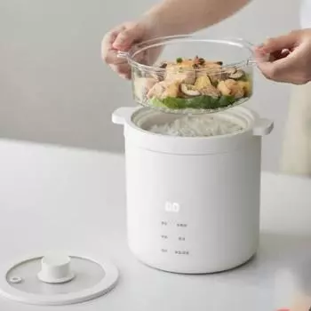 220 В 1200 мл Мини электрическая рисоварка бытовая керамическая мультиварка портативная мультиварка для 1 человека 220V