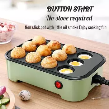 220 В 12 отверстий машина для выпечки в стиле чиби маруко бытовая электрическая машина для приготовления такояки шарики осьминога гриль-сковорода профессиональные инструменты для приготовления пищи
