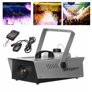 220 В 1500 Вт сценический туман дым машина Fogger беспроводной пульт дистанционного управления без света для свадебной вечеринки