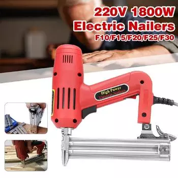 220 В 1800 Вт Электрические степлеры для прямых скоб Гвоздезабиватель для каркаса Степлер 10-30 ММ Прямые гвозди F15-F30