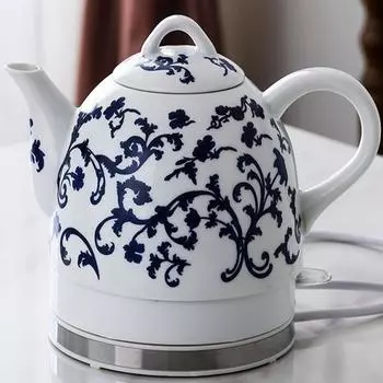 220 В 1 л Мини Электрический чайник Бытовая Керамическая Портативная Водокипятильник Автоматическое отключение Мини Мультиварка 220V&us