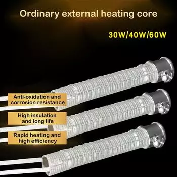 220 В 30 Вт 40 Вт 60 Вт Универсальный электрический паяльник с сердечником, сменный нагревательный элемент, сварочный инструмент, слюдяной сердечник с внешним нагревателем 40W