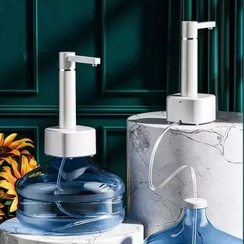 220 В 4 Вт Настольный насос для бутилированной воды 1200 мАч Автоматический диспенсер для воды USB зарядка 3-ступенчатая регулировка Умный количественный для домашнего использования чёрный