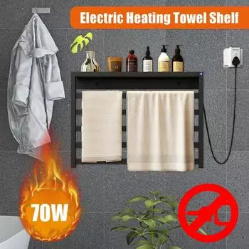 220 В / 50 Гц Принадлежности для ванной комнаты Электрическая сушилка для полотенец с подогревом Нержавеющая сталь Стерилизующая Умная сушилка для полотенец 70 Вт Left белый