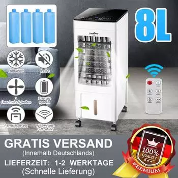 220 В 50 Гц Вентилятор кондиционера Вентилятор-кулер Увлажнитель льда Мощное охлаждение Кондиционер Ветер Лето Чиллер Прохладный + 4 шт. Ледяной кристалл