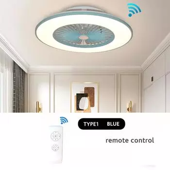 220 В 56 см WIFI интеллектуальный светодиодный потолочный вентилятор с регулируемой яркостью, вентилятор с дистанционным управлением и освещением, регулируемый ветер, 3 скорости, потолочные вентиляторы синий