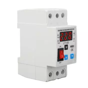 220 В 63 А самовосстанавливающееся устройство защиты от перенапряжения корпус PA66 серебряный проводник устройство защиты от перенапряжения с