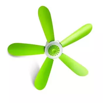 220 В 7 Вт 5-лепестковый 16,5-дюймовый потолочный вентилятор для охлаждения воздуха вентилятор для спальни 180 см кабель US зелёный