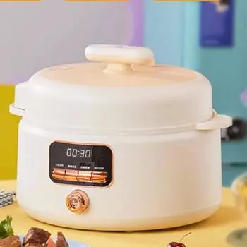 220 В автоматическая электрическая рисоварка интеллектуальная рисоварка 3 л антипригарное покрытие мультиварка пищевая кастрюля с 2 крышками белый