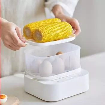 220 В бытовая электрическая яйцеварка мини-пароварка для приготовления яиц на завтрак, машина для приготовления пищи на пару, мультиварка с резервированием 220V