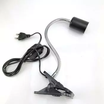 220 В E27 цоколь, держатель для лампы, гибкий зажим, регулируемый переключатель для стола, коробка для животных, рептилий, лампочка, цоколь, вилка европейского/американского стандарта EU plug 220V