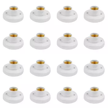 220 В E27 патрон лампы для дома, коридора, лестницы, круглая лампочка с цоколем, белый цвет