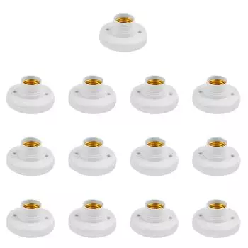 220 В E27 патрон лампы для дома, коридора, лестницы, круглая лампочка с цоколем, белый цвет