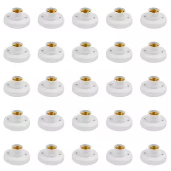 220 В E27 патрон лампы для дома, коридора, лестницы, круглая лампочка с цоколем, белый цвет