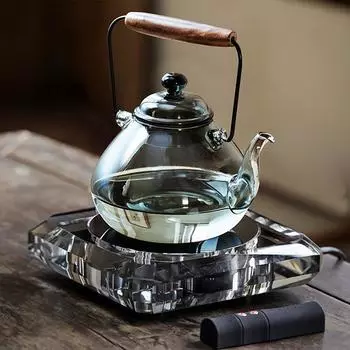 220 В кристальная электрическая керамическая плита бесшумная плита для приготовления чая стеклянный чайник с дистанционным управлением интеллектуальное устройство для приготовления чая