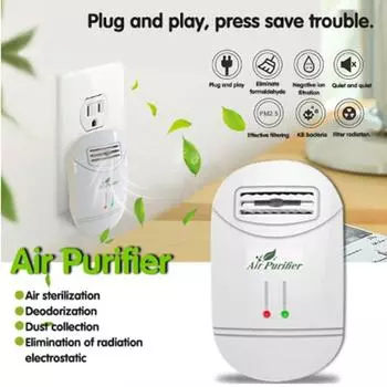 220 В мини-очиститель воздуха, очиститель, отрицательный ионизатор, генератор, удаление формальдегида, очистка дыма, пыли для дома US Plug