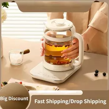 220 В многофункциональный двухслойный изолированный электрический чайник с контролем температуры для домашнего использования 1500 мл кастрюля для сохранения здоровья 220V