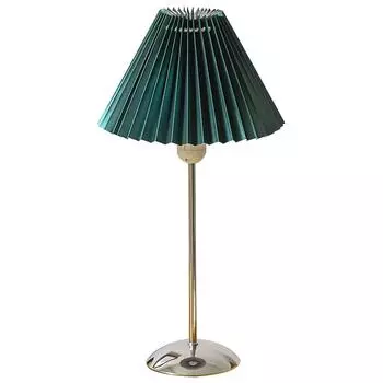 220 В плиссированная настольная лампа с 3-мя режимами регулировки яркости, декоративная настольная лампа с абажуром, ночная лампа для гостиной, спальни, домашнего офиса розовый