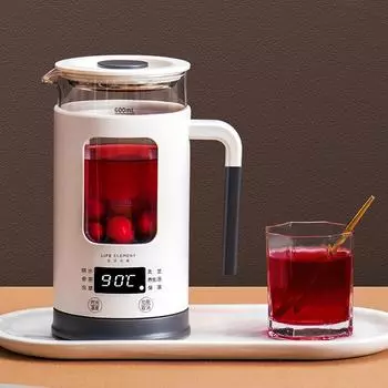 220 В портативный электрический чайник 600 мл, оздоровительный горшок, чашка для тушения, заварочный чайник, чашка для кипячения, суп, каша, термочайник, бутылка EU