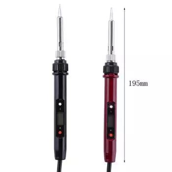 220 В Постоянная температура 80 Вт Электрический паяльник Комплект + 5 шт. наконечников + пинцет Скоба для припоя Портативный сварочный инструмент для ремонта