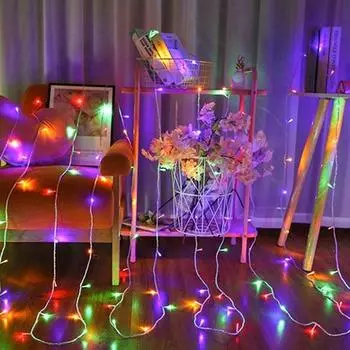 220 В праздничная гирлянда теплый белый цветной красный желтый используется для украшения рождественской вечеринки украшения отеля водонепроницаемый 10m&220V синий