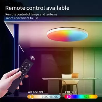 220 В Wi-Fi светодиодный потолочный светильник Tuya Smart Life RF пульт дистанционного управления голосом Alexa Google Alice RGB лампа для скрытого монтажа Белый Черный