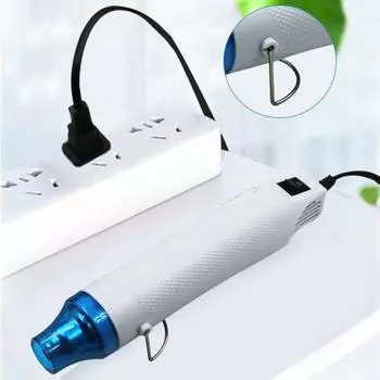 220 В вилка европейского стандарта электрическая насадка для горячего воздуха Аэрограф Керамика Инструмент для формирования глины с подогревом чёрный