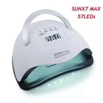 220 Вт SUN X7 MAX УФ светодиодная лампа для маникюра, лампы для ногтей, сушилка для ногтей для отверждения УФ-гель-лака, инструменты для ногтей с сенсорным ЖК-дисплеем белый
