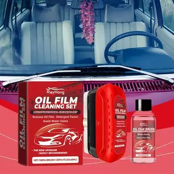 220ml Car Glass Oil Film Cleaner Windshield Dirt Oil Brush Car Windows Film Washing Remover Accessories Cleaner R2P6