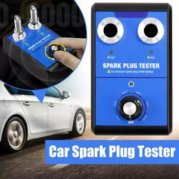 220V Auto Spark Plug Test Diagnostic Instrument 0-6000rpm Plug Ignition Car Tool Spark Double-hole Coil Automotive Repair T B2I3 синий