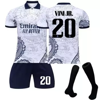 2223 Real-Madrid Dragon Special Edition, футбольные майки, шорты, комплект носков, новый сезон, шорты, носки, размеры для взрослых, наряды L чёрный