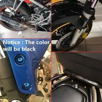 223 шт. Универсальный комплект винтов для обтекателя ветрового стекла мотоцикла, зажимов, пружинных болтов для Kawasaki, Suzuki, Honda, Yamaha чёрный