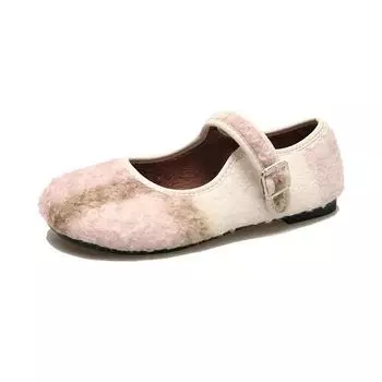 224 Горячие продажи, цветные женские туфли на плоской подошве, модные теплые ленивые туфли Мэри Джейн без застежек, женские туфли на мягкой подошве для отдыха на открытом воздухе, милые 35 бежевый