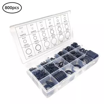 225 Комплект резиновых уплотнительных колец 18 размеров Nbr Прокладки 800pcs a box чёрный