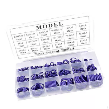 225 шт. универсальные автомобильные уплотнительные кольца резиновые прокладки универсальные гибкие уплотнения