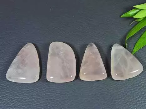 226 карат AAA розовый кварц микс кристалл кабошон драгоценный камень россыпью 4 шт лот 33-37 мм RQ-2875