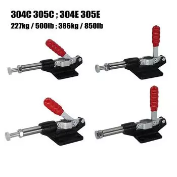 227 кг-680 кг быстросъемный зажим с шарнирным креплением, зажим с нажимным тяговым механизмом, быстросъемный фиксированный зажим 304C 305E для деревообработки GH-305C