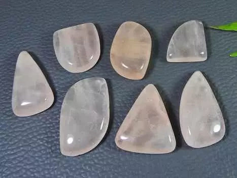 227Cts. Розовый кварцевый кристалл кабошон россыпью драгоценный камень 8 шт. лот 20-30 мм RQ-2881