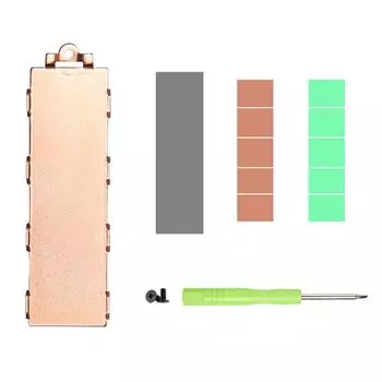 # 2280 SSD медный кулер 386.4w/(мк) Радиатор для твердотельного накопителя M.2 NVMe 2280