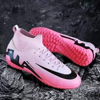 2286 children s football shoes low-top long nails TF broken nails flat bottom boys and girls students lawn game sports shoes 33