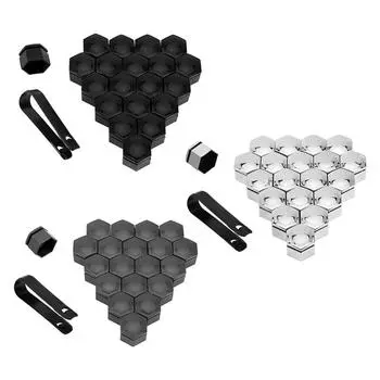 22/21/19 мм 20 шт. колпачки для колесных гаек автомобиля, защитные крышки, антикоррозийные колпачки для авто ступицы, винтовая крышка, гайка для автомобильных шин, болт, внешнее украшение 22mm чёрный