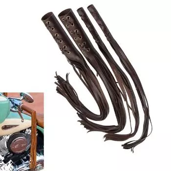 22/25 мм мотоциклетные ручки кожаная бахрома чехол для тормозного рычага Harley Indian Chief Classic Cruiser Chopper Cafe Racer коричневый