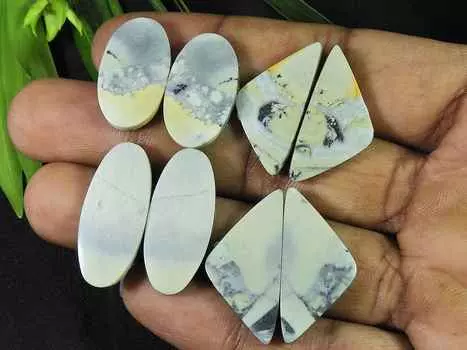 22-27MM натуральный яшма малигно подобранная пара микс кабошонов драгоценный камень 4 шт RQ-4028