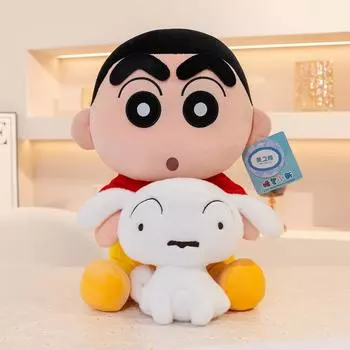 22/30/40см Crayon Shin-chan Холд Нохара Сиро Плюшевые игрушки Мягкие Аниме Шин Чан С Белой Собакой Плюшевая Игрушка Подарки Девочка Ребенок 22cm