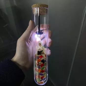 22*4 см пробирка украшение книжное искусство фигурка одинокого читателя украшение прозрачная трубка с ночником уникальный подарок для любителей книг чистый