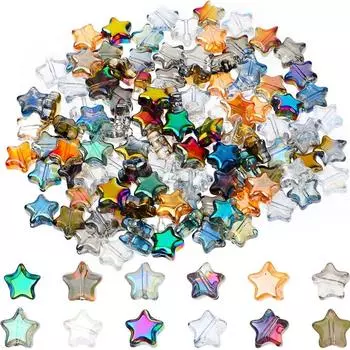 22/54 шт. акриловые AB красочные звездные декоративные бусины для рукоделия браслет ожерелье серьги брелок цепочка для ног цепочка для телефона 22pcs