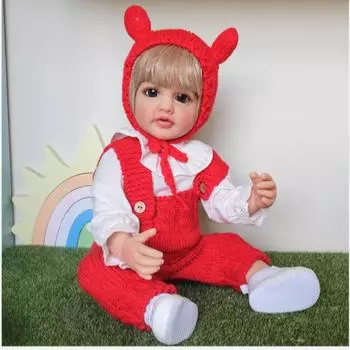 22 55 см полностью силиконовое тело новорожденного младенца Кукла Бетти Милая реалистичная имитация куклы-девочки нарядная кукла детский подарок на день рождения на Рождество 55cm full silicoen girl